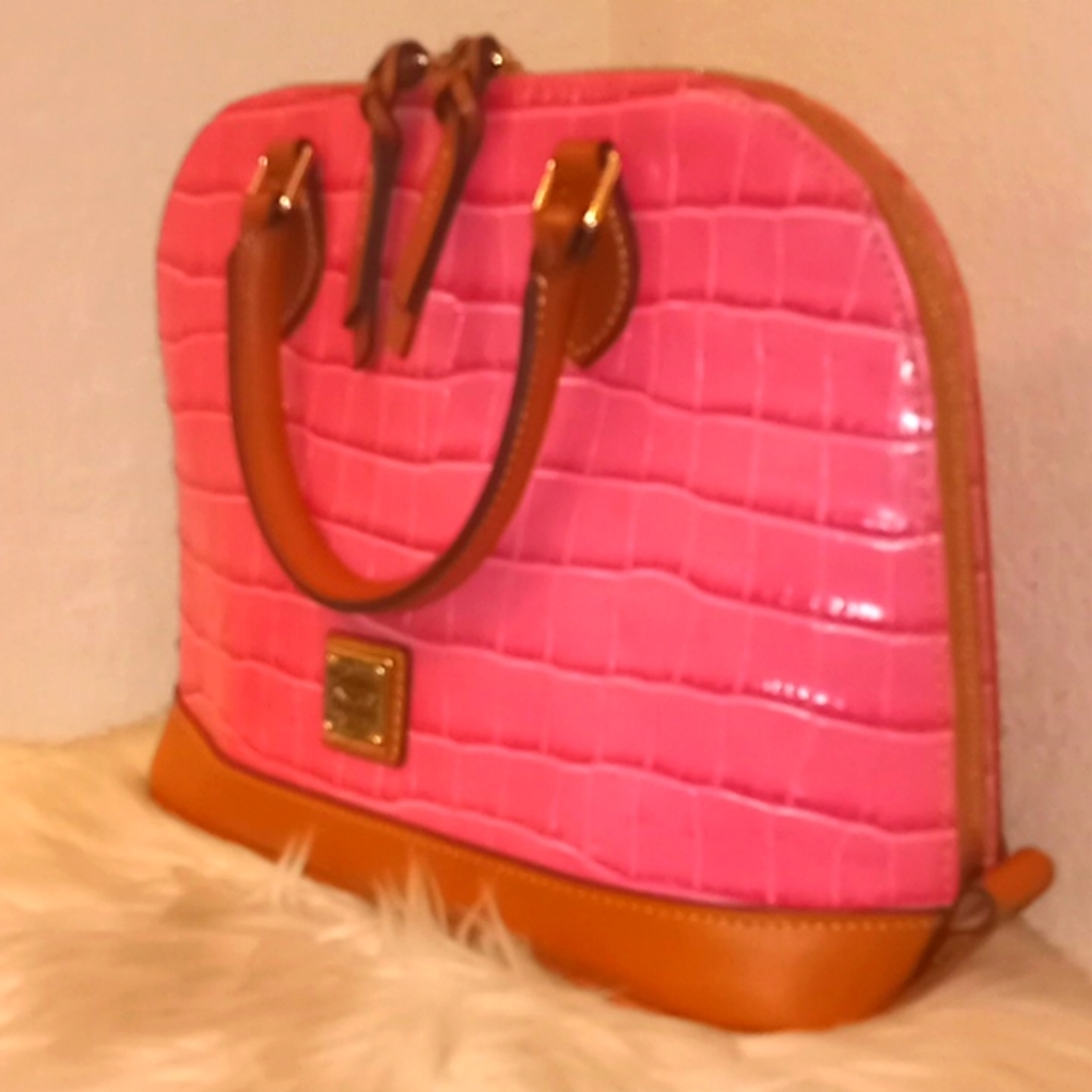Dooney & Bourke Zip Zip Satchel Leather Handbag π - Picture 16 of 16